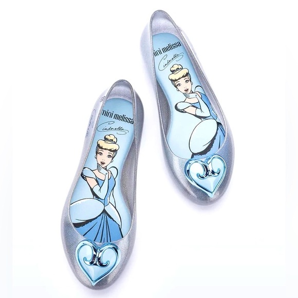 Mini Melissa Other - Mini Melissa Sweet Love Cinderella Disney Princess ballet flats Dress Shoes 2 Y